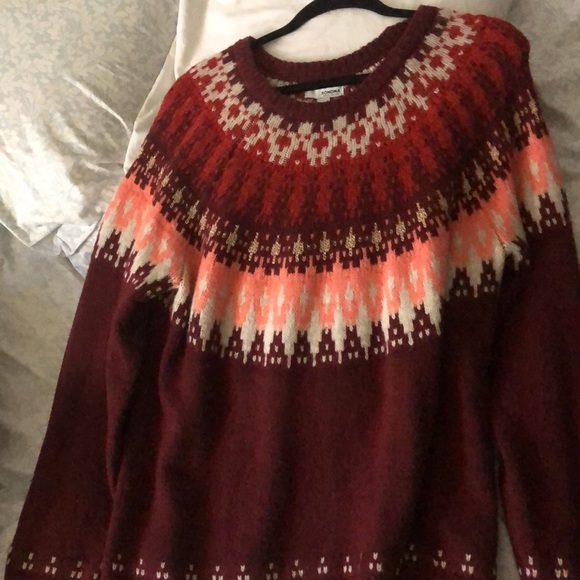 Sonoma Red and White Knit Sweater - Picture 5 of 5